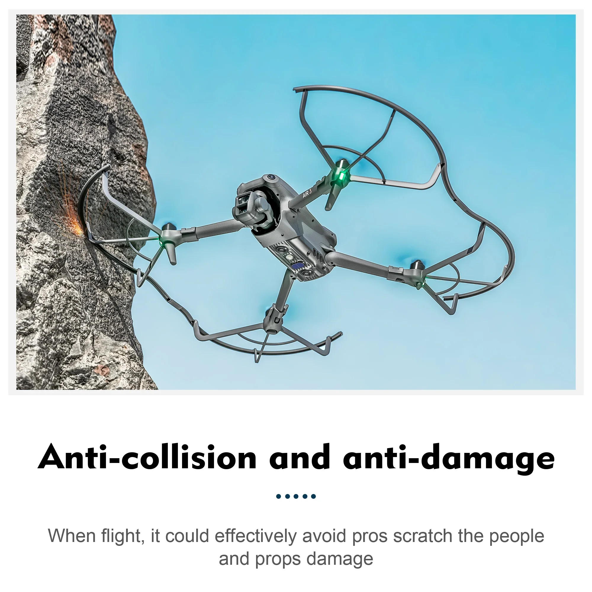 Air 3s hélice guarda lâmina proteção anti-colisão anel all-round adereços protetor capa para dji ar 3 drone acessórios