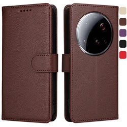 For Xiaomi 15T Pro 5G RFID Blocking Leather Wallet Case For Xiaomi 15 Ultra Luxury Book Cover Mi 15T 15 14T 17 Pro Max Funda