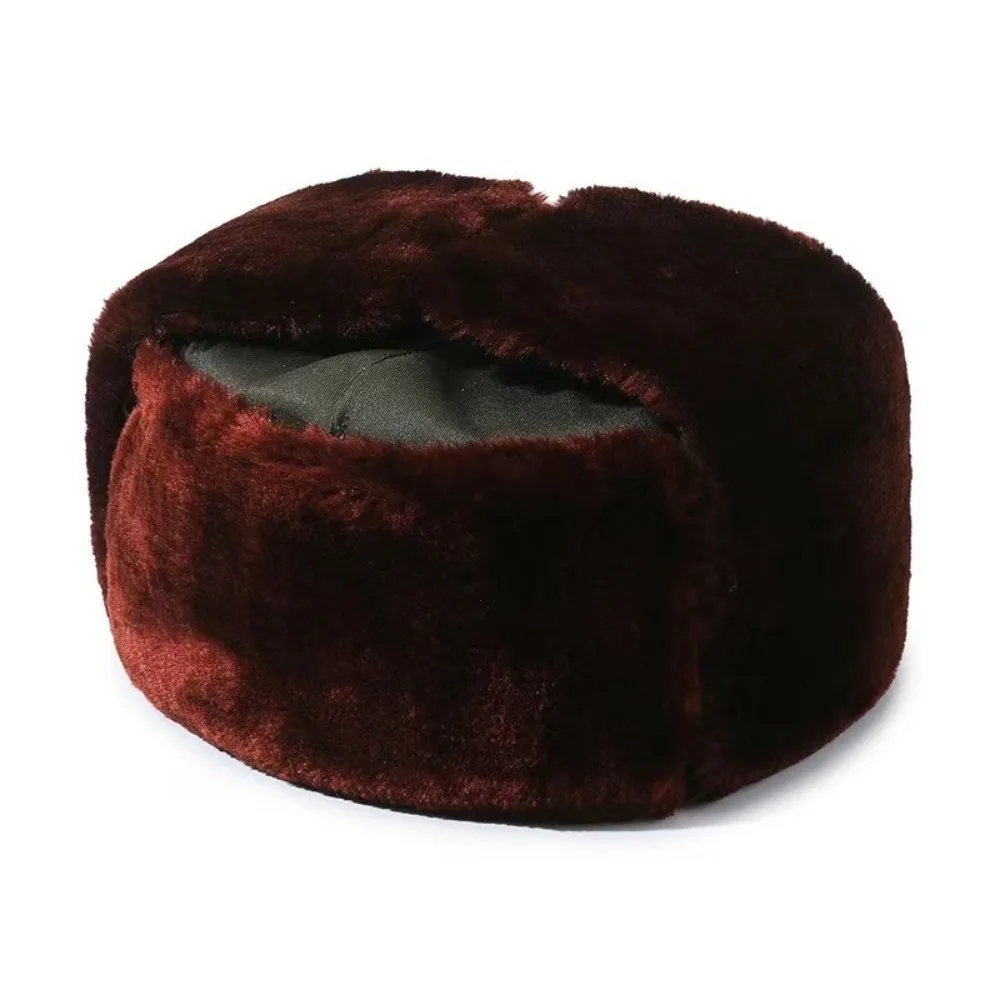 Comfortable Plush Windproof Pilot Hat Windproof Soft Ear Protection Cap Thickened Warm Winter Ear Cap Men