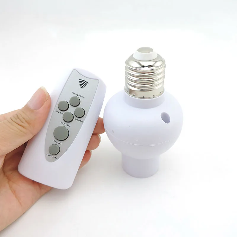 E27 led light Infrared Wireless Remote Control Lamp Holder Dimmable Timer Bulb Cap Socket Base For Corridor Stairs Night a1
