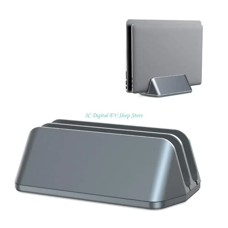 

E74D Vertical Stand Holder Base with Two Adjustable Slots for 10-17.3 inch Laptops