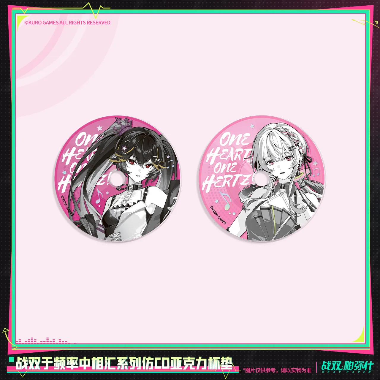 GRAY RAVEN PUNISHING Converging in Frequency Acrylic Coasters KURO GAMES Anime and Manga Game Merchandise