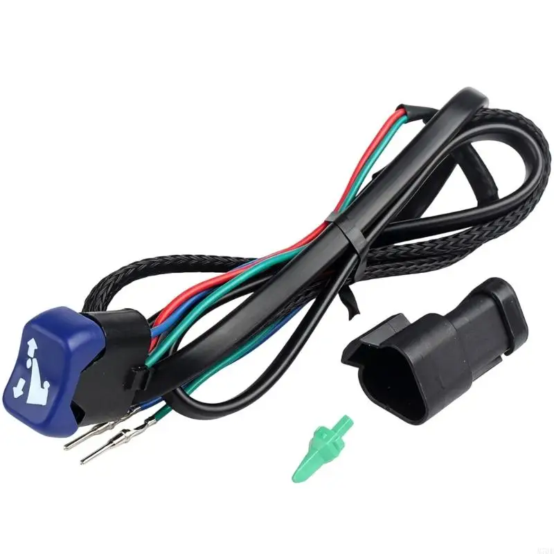 M76E Raise and Lower Control Wiring Harness with Directional Marking, Color-Coded Leads, Braided Outer Sleeve, and Locking