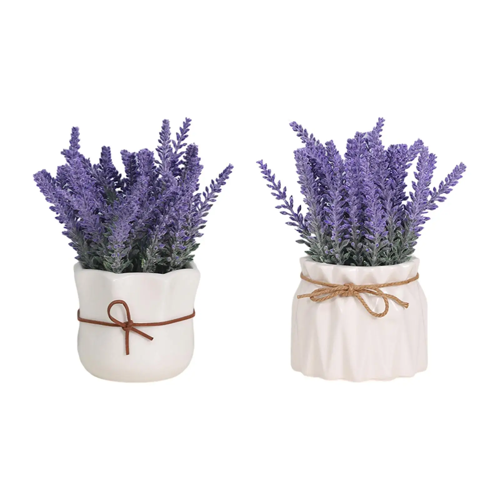 Lavender Potted Plant Home Artificial Simulation Ceramic Flower Pot for Bedroom Party Kitchen Dining Room Dressing Table