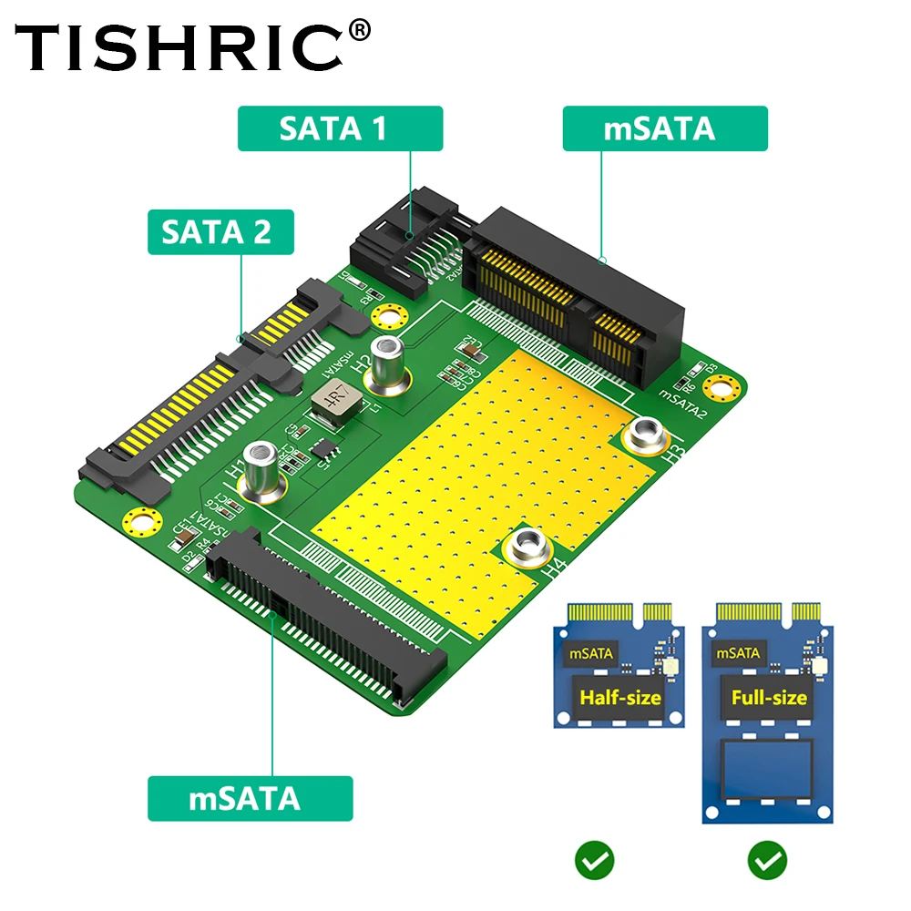 

Новая версия, адаптер TISHRIC, двойная карта Msata SSD на Dual SATA3, адаптер с поддержкой высокоскоростного интерфейса массового хранения SATA3 / 6 Гбит/с