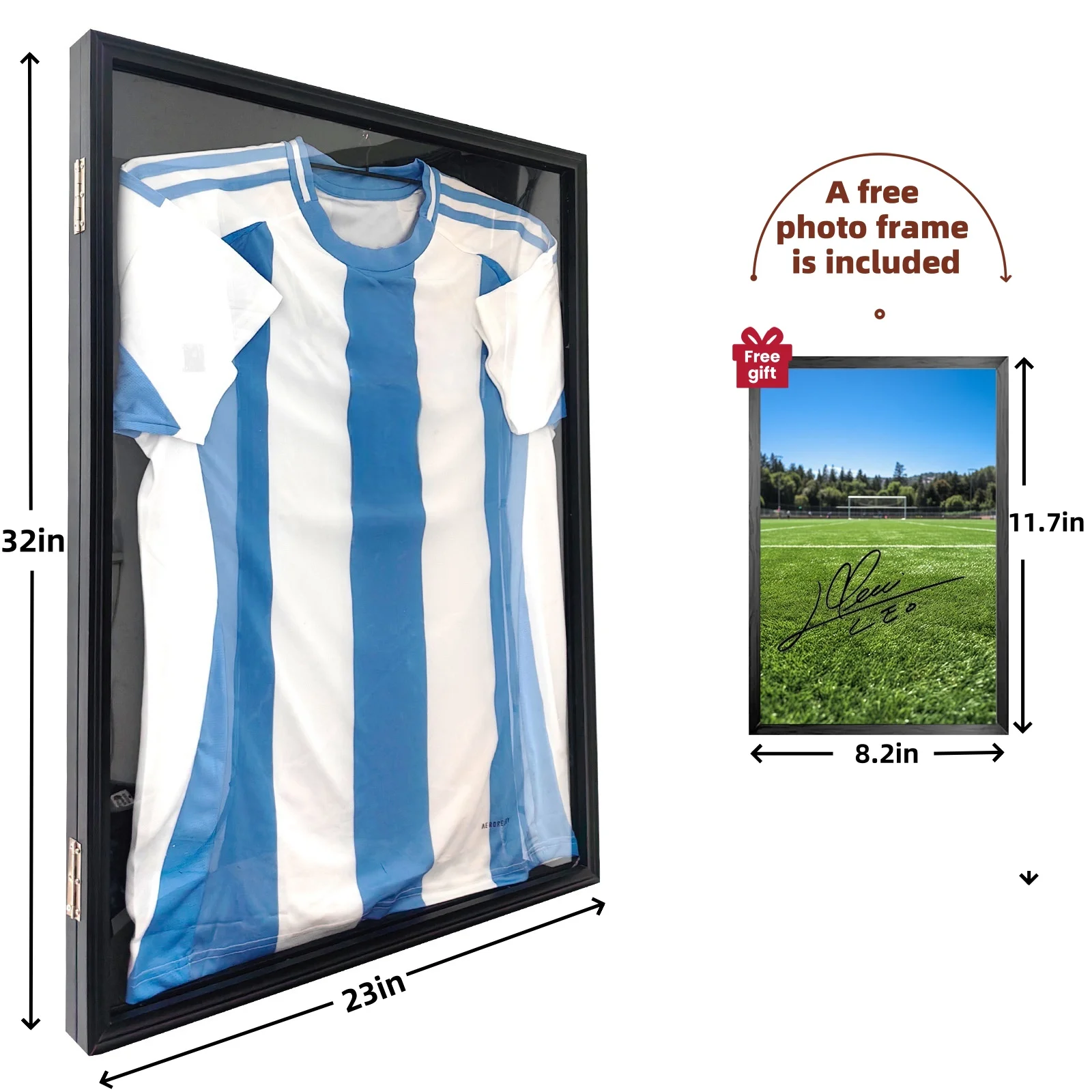 Jersey Frame Display Case Jersey Shadow Box Display Case with Effective UV Protection Mountable Wall and Lockable for Sprots