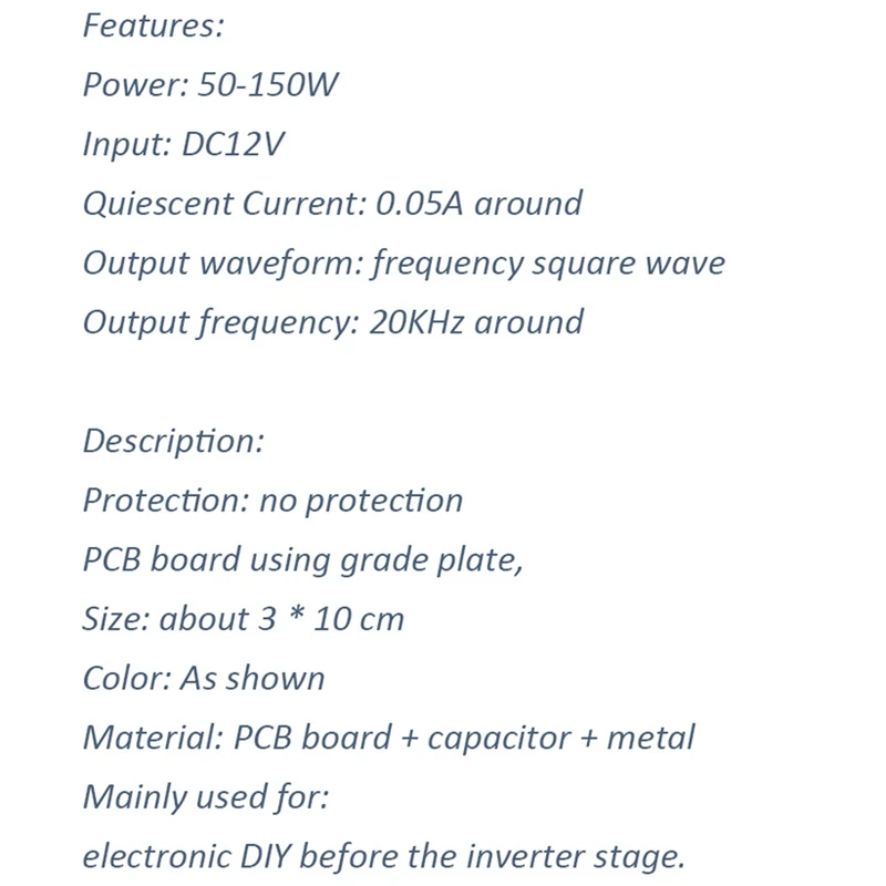 150W Inverter Boost DC-AC Converter Module DC DC 12V To 220V Boost Module Power Inverter