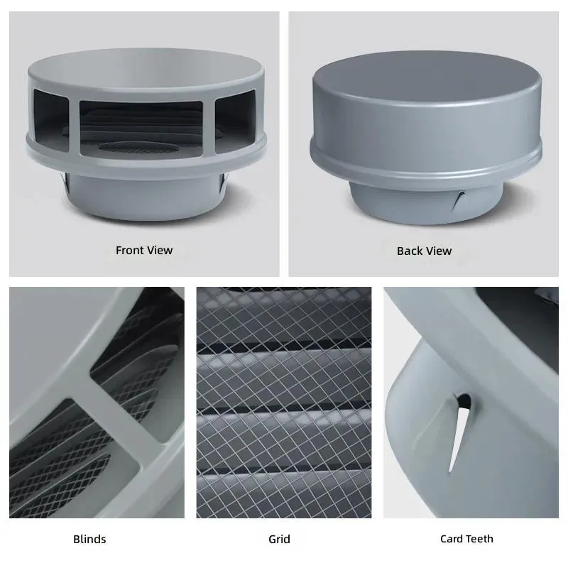 for Exterior Wall Rainproof Ventilation Cap Exhaust Hood 304 Stainless Steel