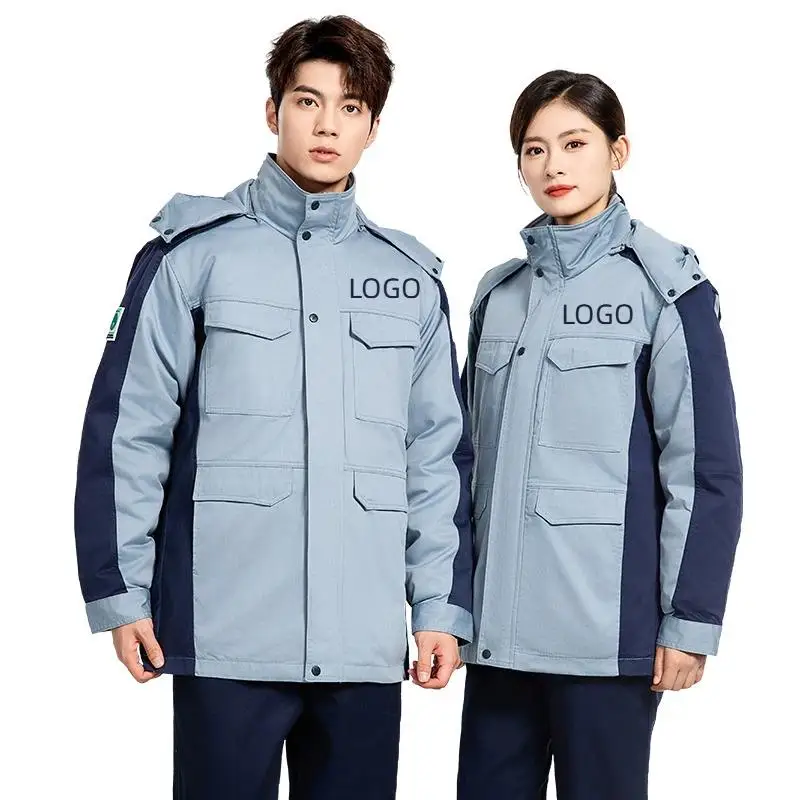 vetements-de-travail-d'atelier-epais-antistatiques-d'hiver-logo-personnalise-correspondance-des-couleurs-reparation-de-machines-veste-uniforme-de-soudage-en-usine