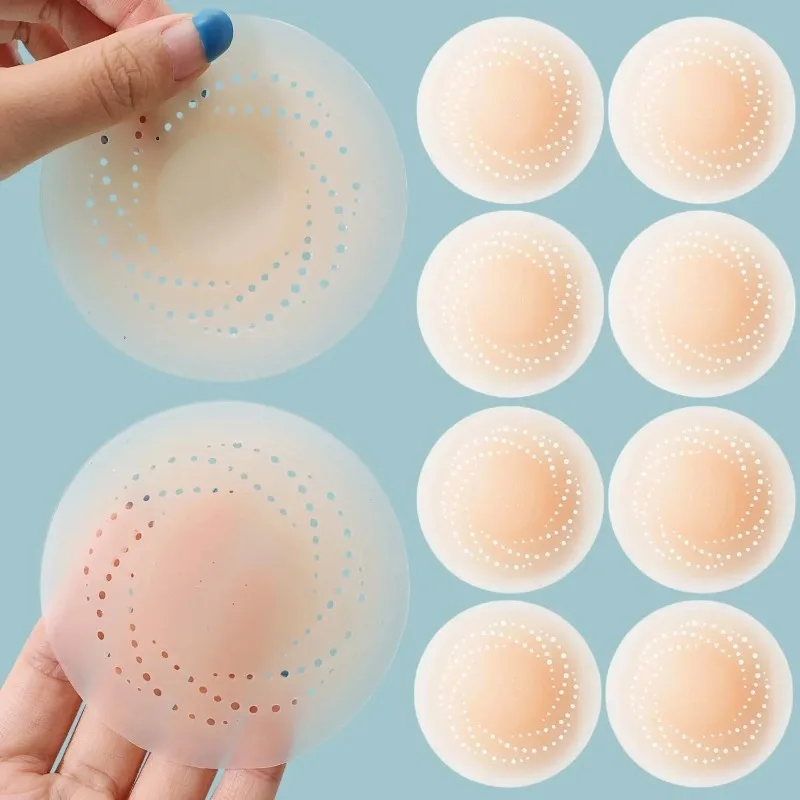 Summer Breathable Silicone Nipple Patch Ultra-thin and Seamless Invisible Chest Patch Anti Protruding Points Anti Light Leakage