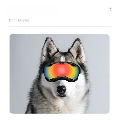 

Large Dog Pet Sunglasses UV400 Windproof Waterproof Eye Protection Goggles Stylish Outdoor Driving Cycling Glasses Photo