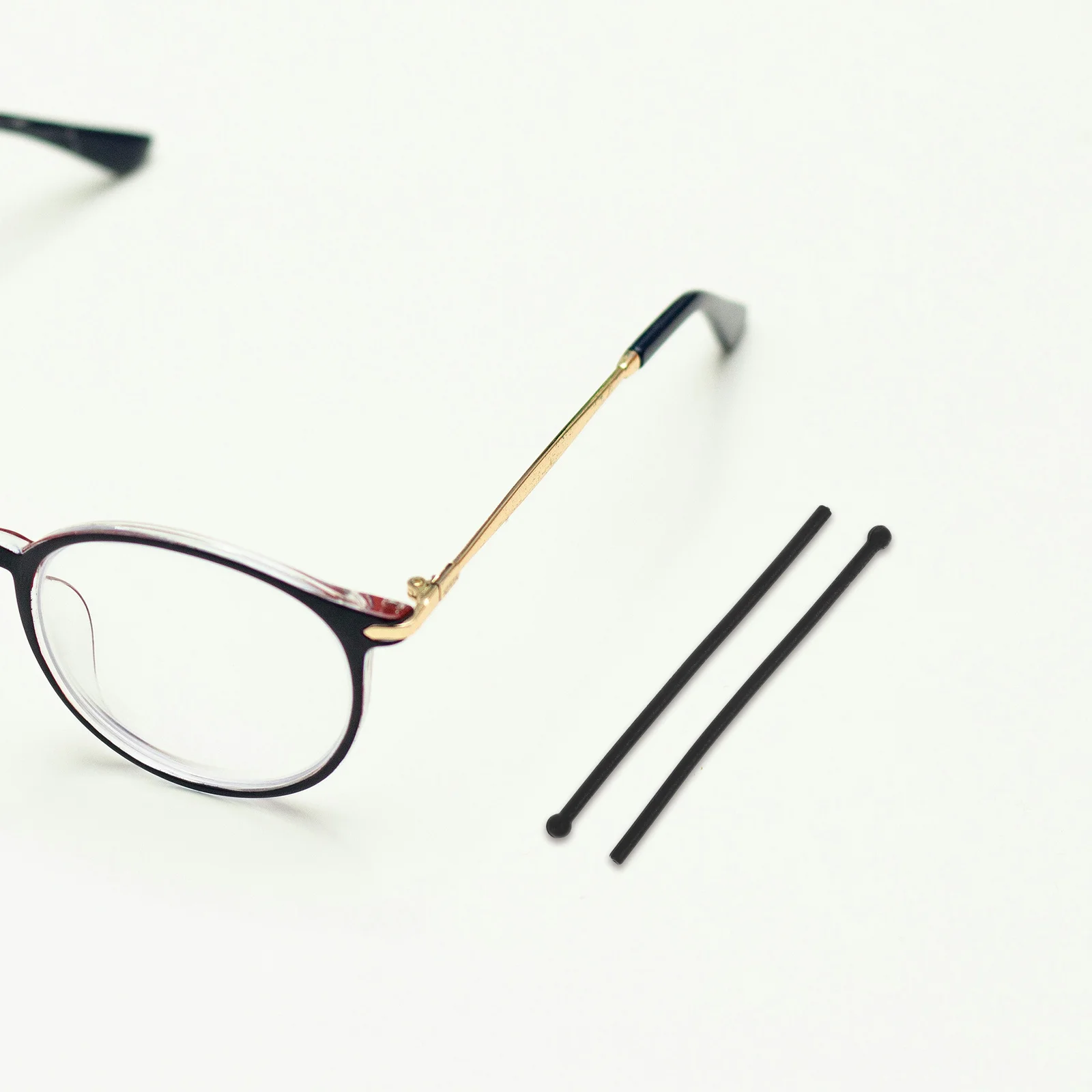 

1 Pair Silicone Eyeglass Temple Tips Soft Non-Slip Sleeves For Glasses Legs Anti-Slip Fit Eyewear Accessories Replacement Parts