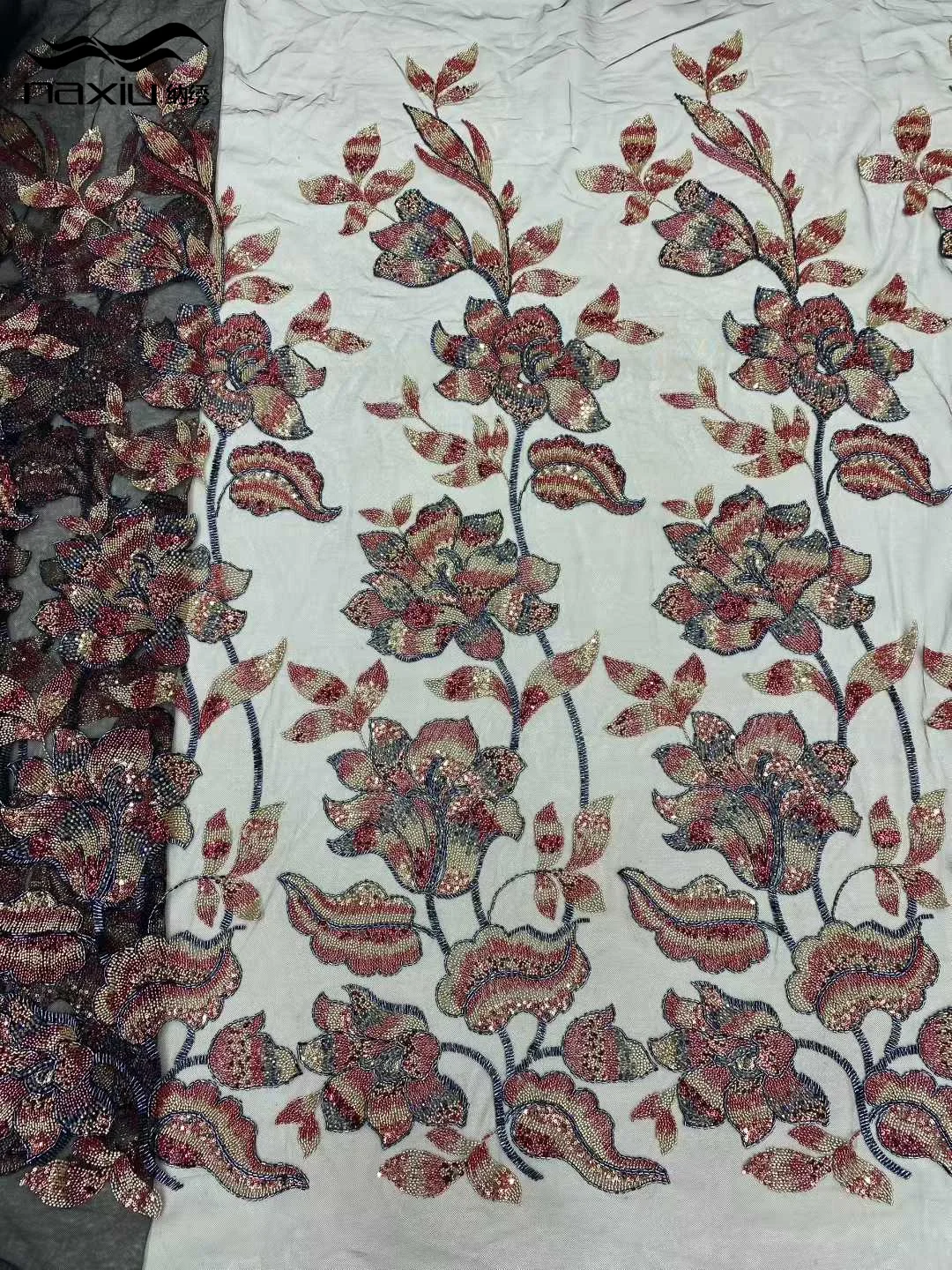 

Madison Luxury French Mesh Beaded Lace Fabric 2025 High Quality African Sequins Groom Lace Fabrics For Nigerian Wedding Dress