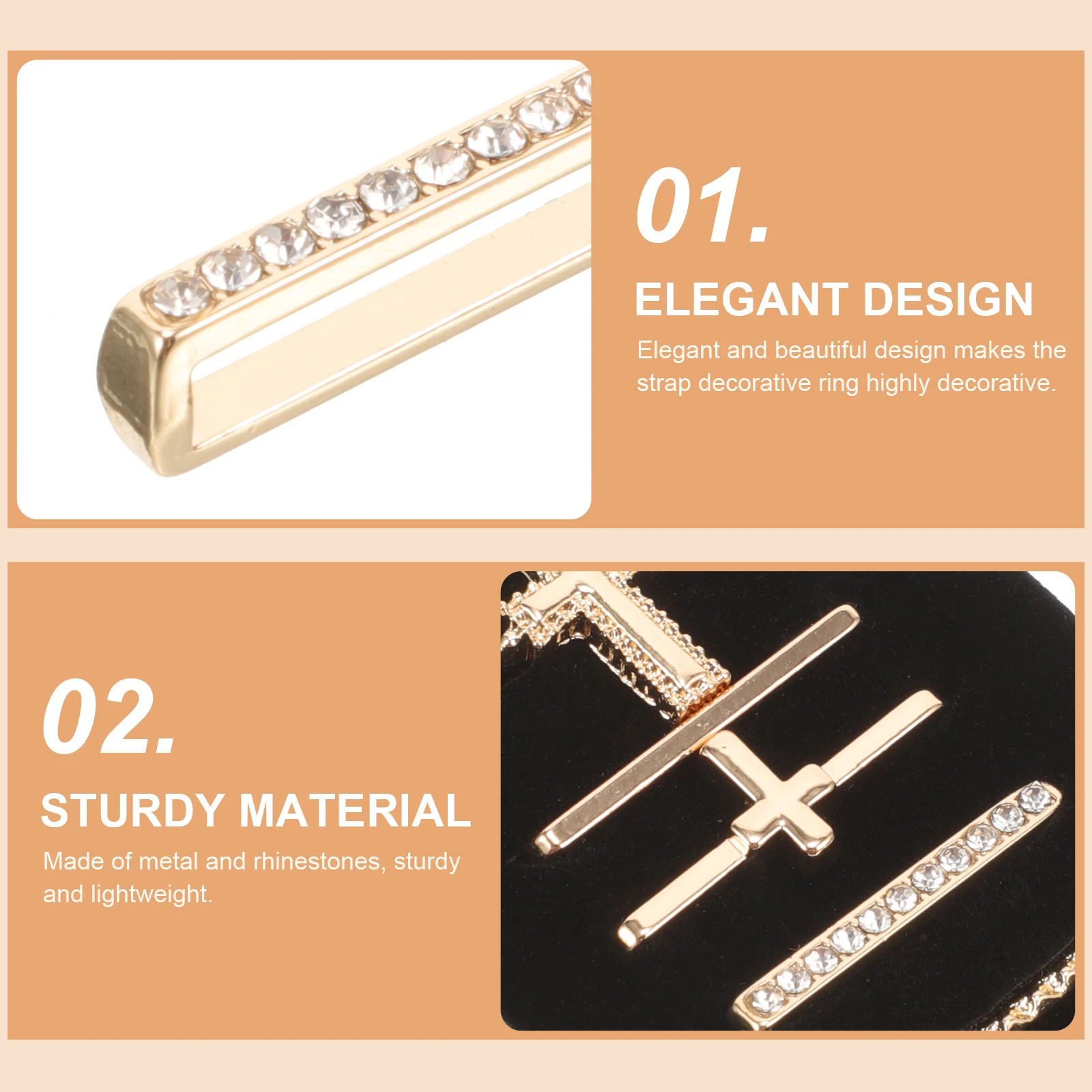 

5 Pcs Decorative Watchband Rings Band Rings Decorative Charms for Cross Design Smart Watches Accessories