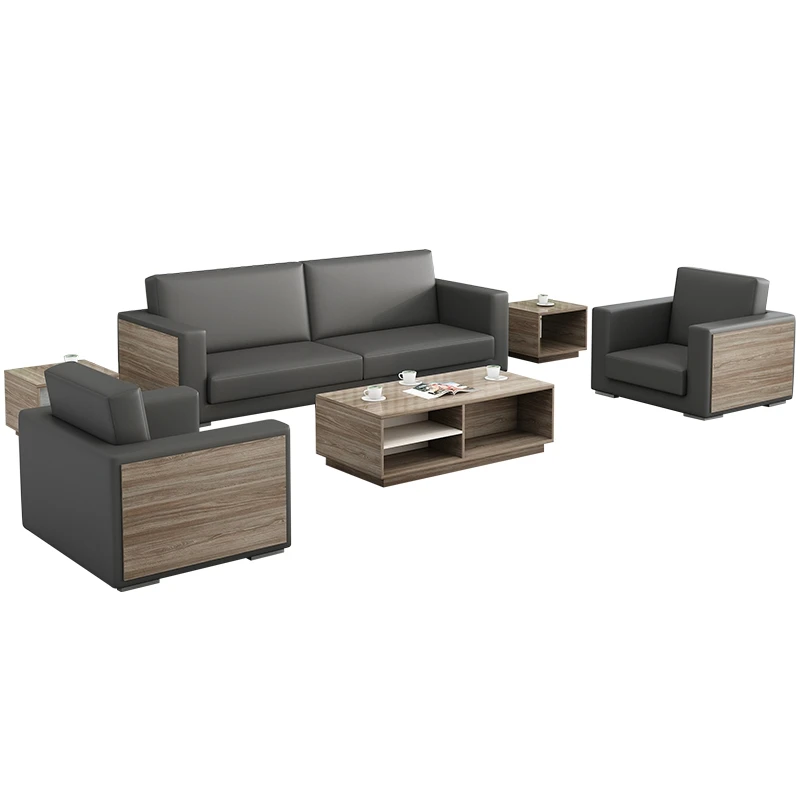 Office Sofa Modernos Sectional Sofa Lounge Office Furniture Commercial Room Waiting Reception Sofa Set Luxury Leather Couchespro