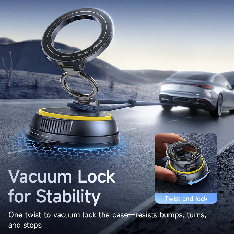Baseus Vacuum 360° Magnetic Car Phone Mount 5