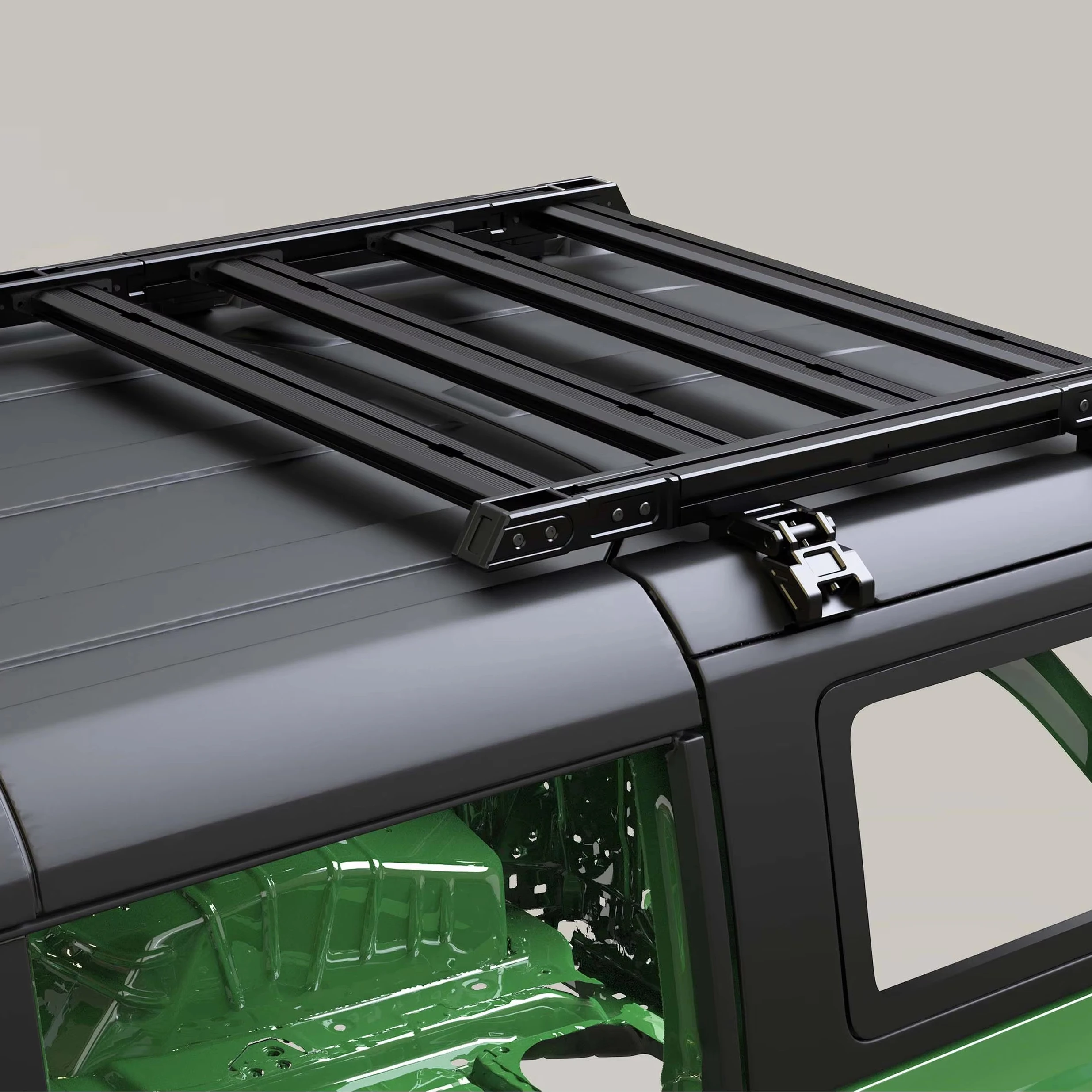 

Half Full Length Adjustable Roof Rack Aluminum Alloy CNC High Strength Roof Rack Platform for Ford Bronco