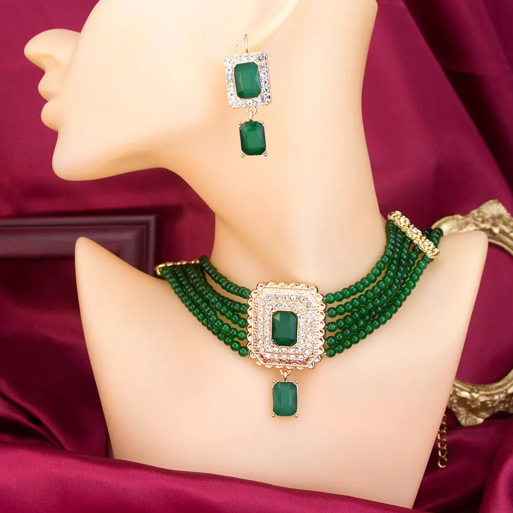 Sunspicems Multipurpose Chain Morocco Women Bead Cheoker Necklace Hairware Arabic Bridal Bijoux Multiple Jewelry Combinations