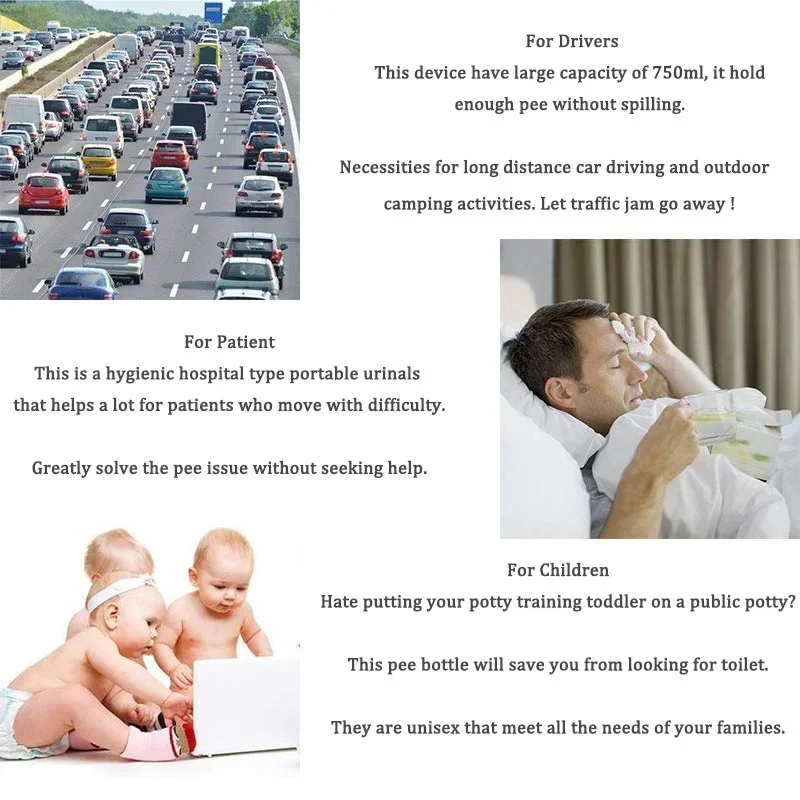 المحمولة الكبار مبولة السفر في الهواء الطلق مبولة سيارة الأطفال مبولة الأطفال الطوارئ قابل للسحب البول دلو زجاجة البول #6