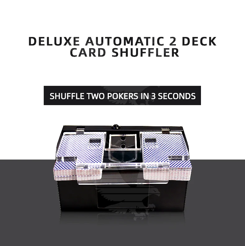 Automatic Card Dealer Machine 360 Degree Rotating Card Dispenser Portable Electric Poker Dealer for Board Games