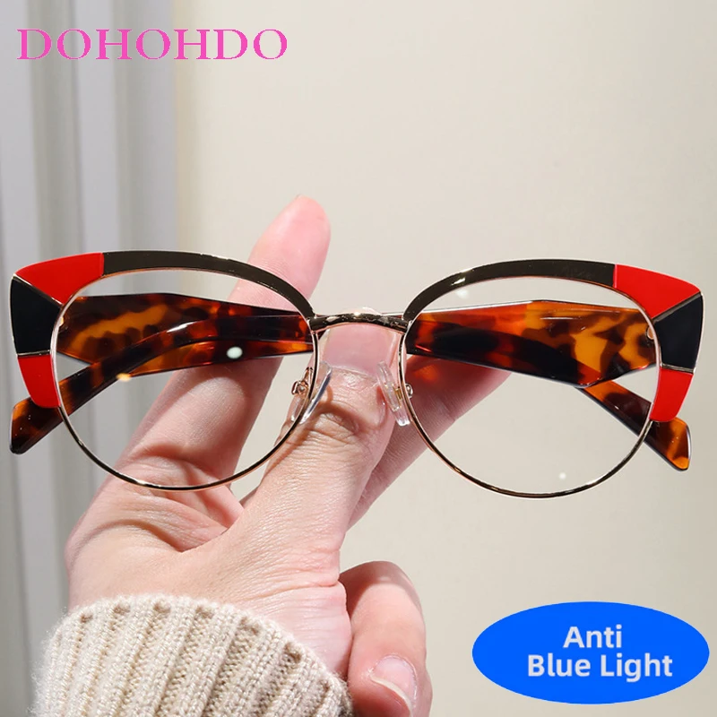 

New Trendy Cat Eye Anti-Blue Light Glasses Women Fashion Brand Designer Small Frame Gaming Glasses For Office Work Unisex Lentes