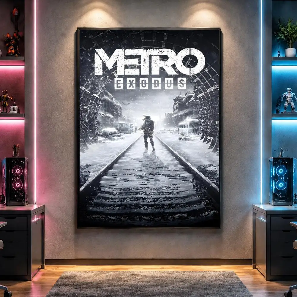 Game M-Metro Exodus Survival Shooter Poster Wall Art Bedroom Living Room Dorm Bar Cafe Gym Studio Home Decor Gifts
