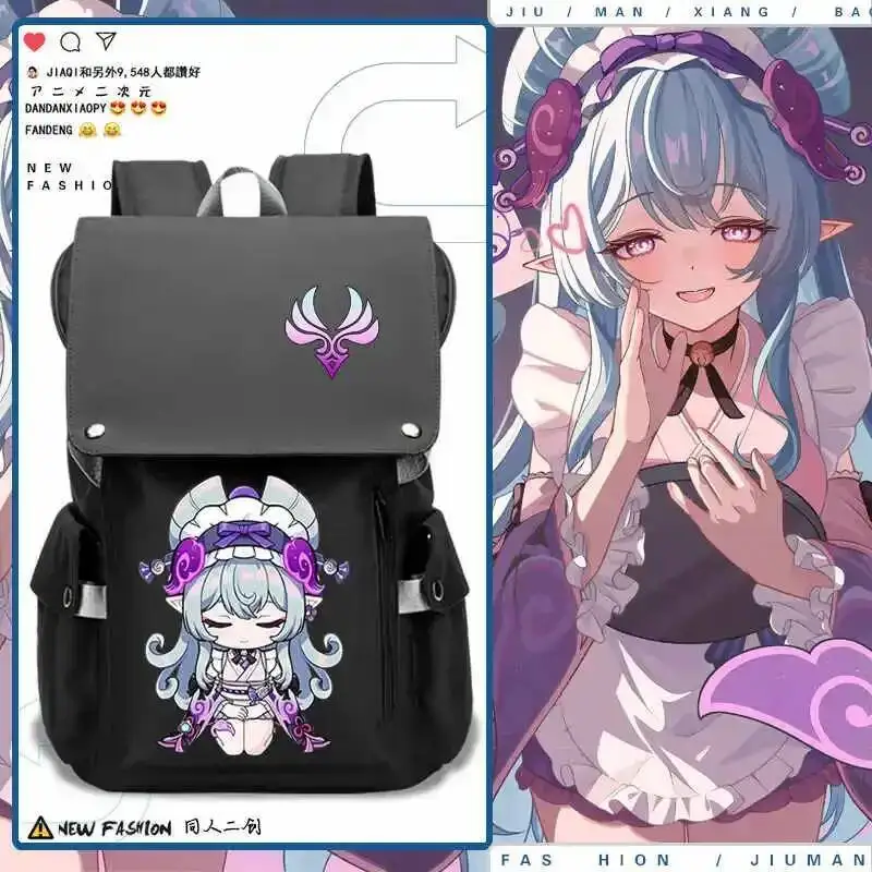 

2025 Anime Game Men Women Versatile Casual Genshin Impact Yumemizuki Mizuki Theme Cartoon School Bag Student Backpack