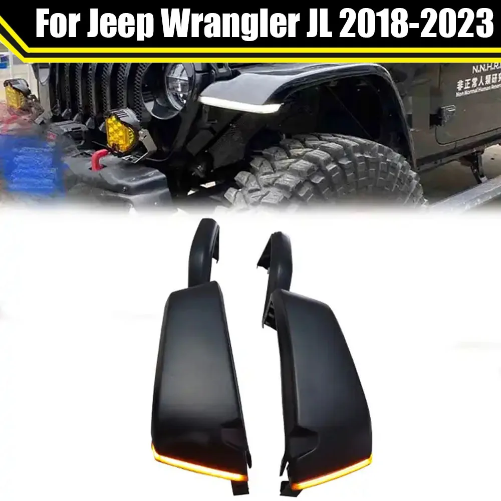 Car Side Wide Body Fender Flares For Jeep Wrangler JL 2018-2023 Arch Wheel Eyebrow Protector/Mudguard Mudflap Car Accessory