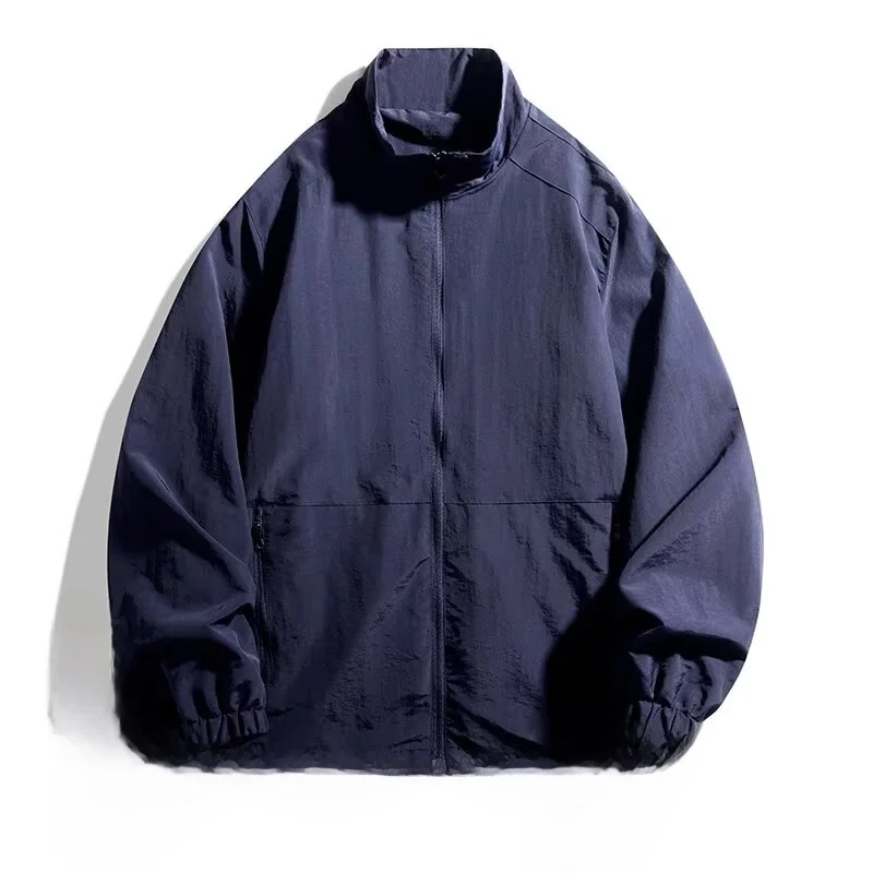 

Casual Outdoor Men's Jaet Windproof Faionable Summer New Arrival Polyester Fiber Zipper Closure ort Sle Coat