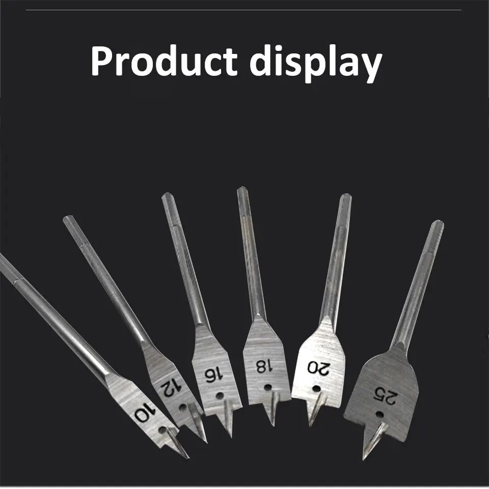 6PCS Fast Cutting Woodworking Bore Bit 10-25MM Three Pointed Hexagonal Handle Woodworking Drill Bit Set Hole Reaming Power Tool