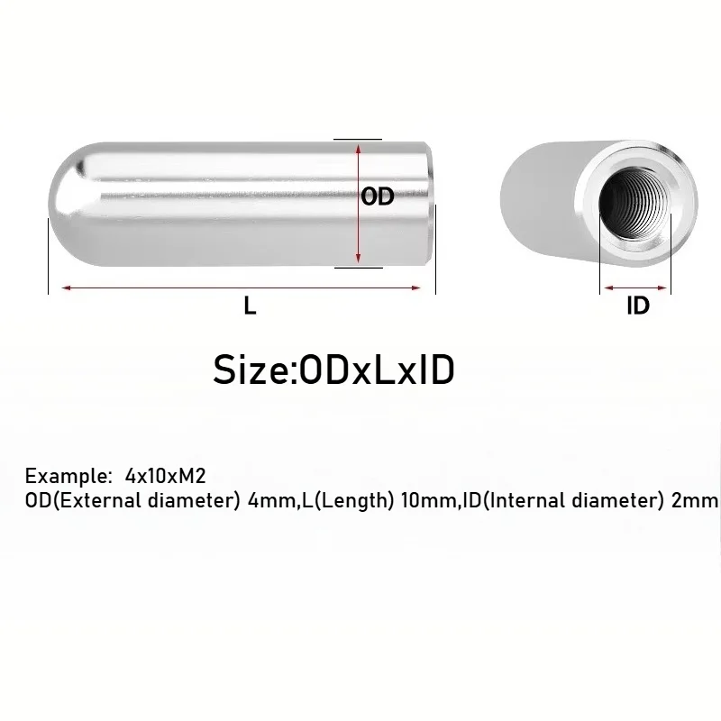 M2 M2.5 M3 M4 304 Stainless Steel Internal Thread Cylindrical Pin Internal Tooth Positioning Cylinder Location Dowel