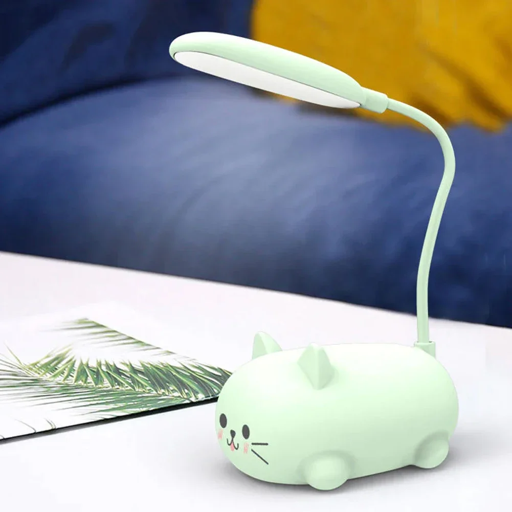 Cartoon Cute Pet Animal Bear Pig Cat Dog Usb Recharge Battery Led Table Night Light Child Eye Protection Warm White Desk Lamp