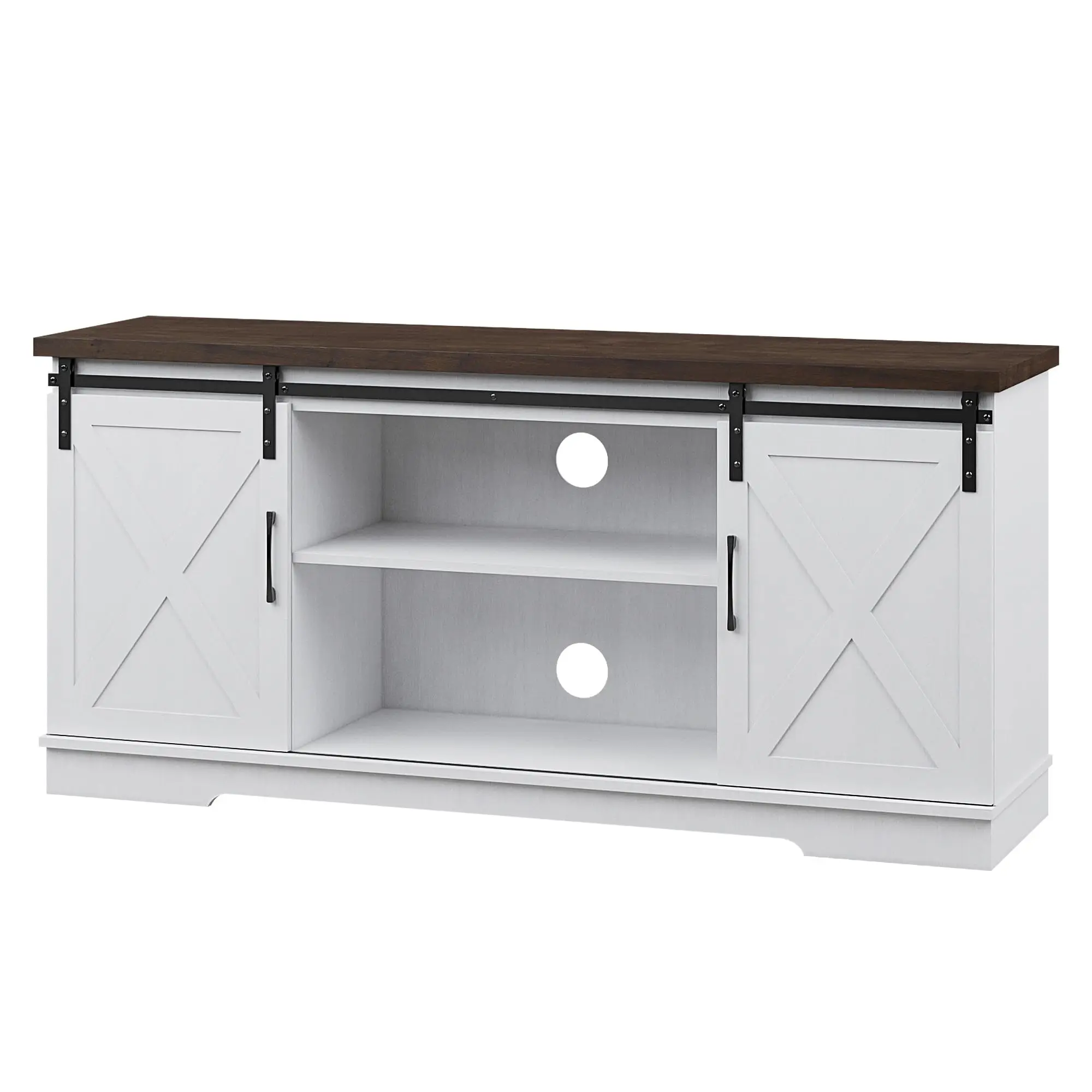 

Modern TV Stand For 65 Inch TV, Wooden Entertainment Center With Adjustable Shelf And Sliding Door For Living Room Bedroom