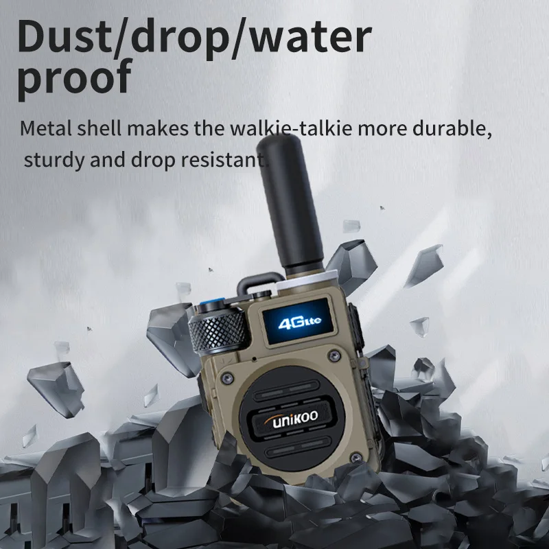 2 قطعة Unikoo UP520 جهاز اتصال لاسلكي 4g مع بطاقة Sim اتصال داخلي رقمي طويل المدى 5000 ميل POC جهاز اتصال لاسلكي (مجاني) #4