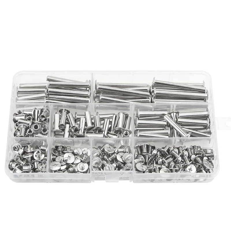 

Chicago Screw Binding Screws Posts Assortment Kit for DIY Leather Bookbinding Crafts(120Pcs M5)