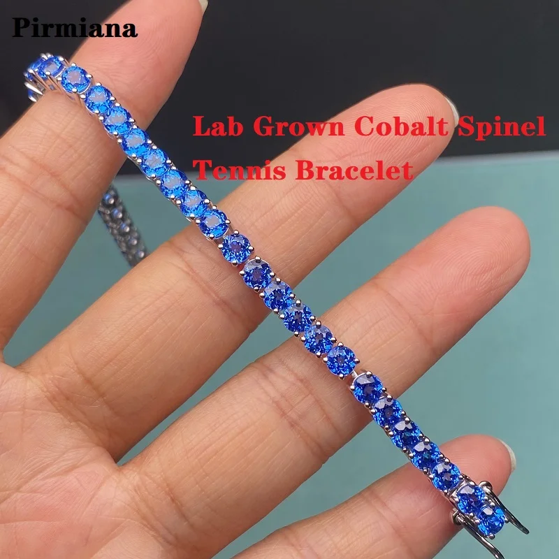 

Pirmiana New Design Lab Grown Cobalt Spinel Tennis Bracelet S925 Silver Gemstone Customized Jewelry