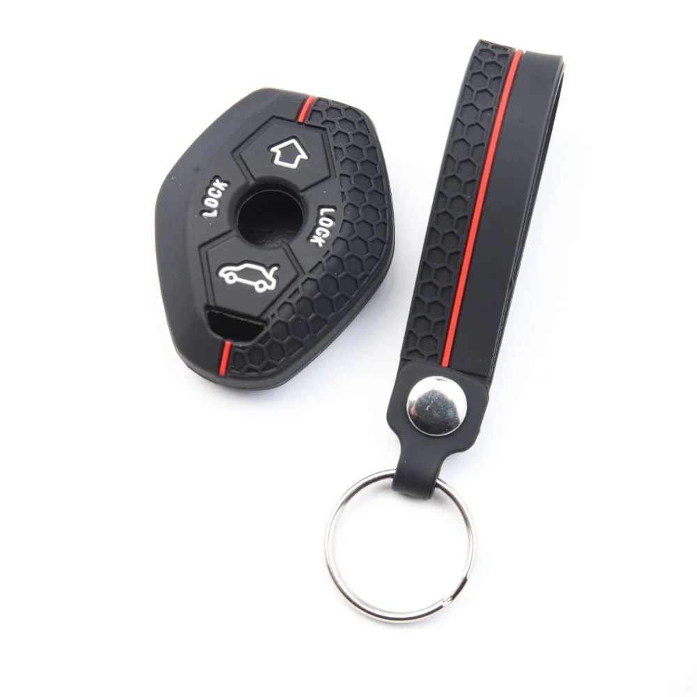 

Silicone Shell Fob for BMW X5 E53 X3 F83 E46 E39 E38 E60 E63 E61 E64 Series 3 5 7 330i Z3 Z4 E85 E86 M5 325i Car Key Cover Case