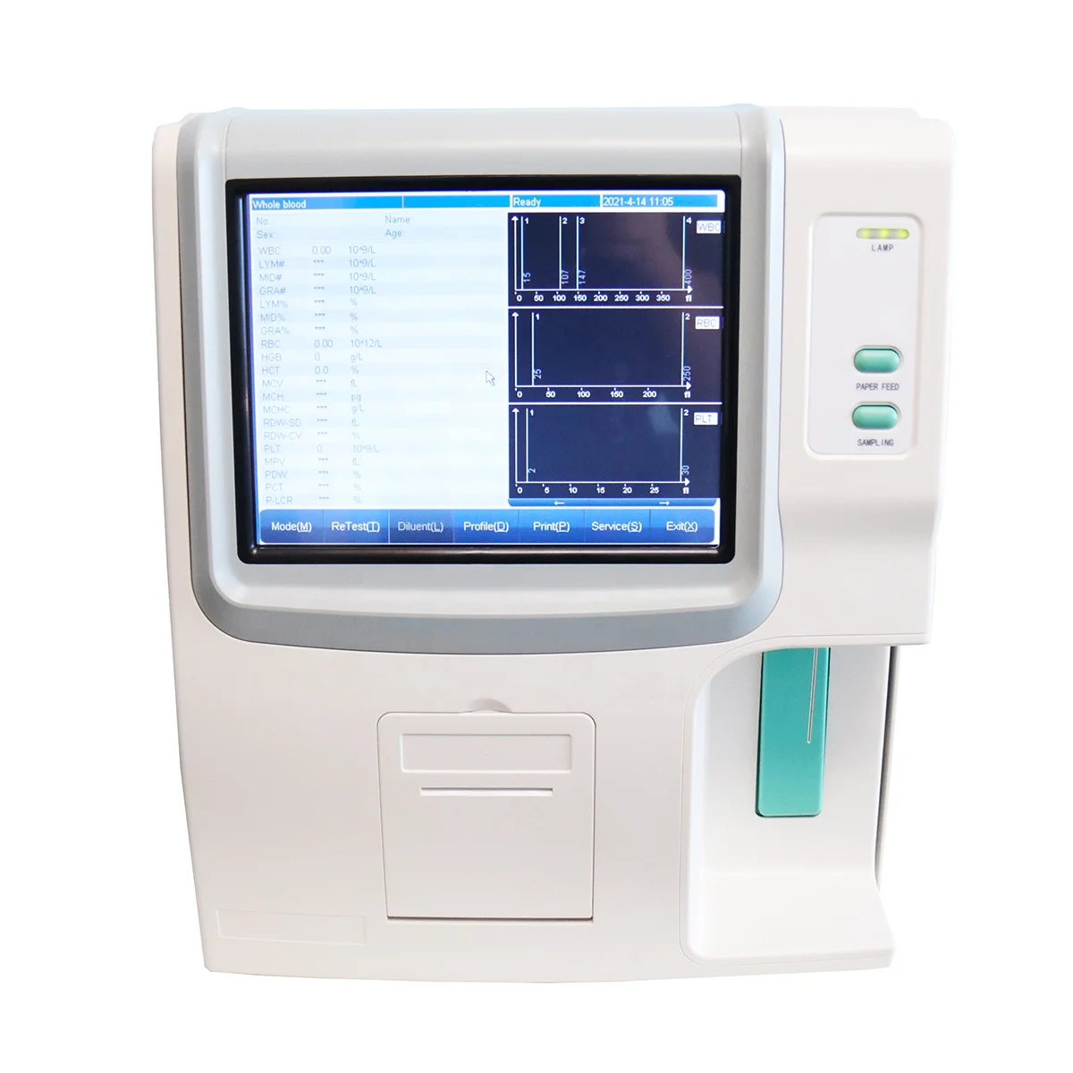 Rayto RT-7600 3-part 60 Samples/Hour Auto Open System  Analyzer With Touch Screen For Human And VET