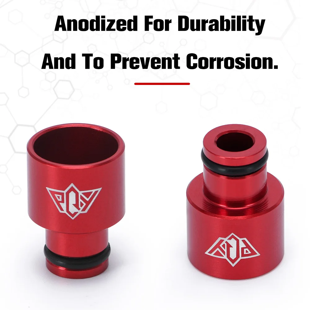 LZONE - 4pcs Racing PQY Fuel Injector Top Hats Adapters for RDX Injectors to B16 B18 D16Z D16Y WITH PQY STICKER JR-FIA01