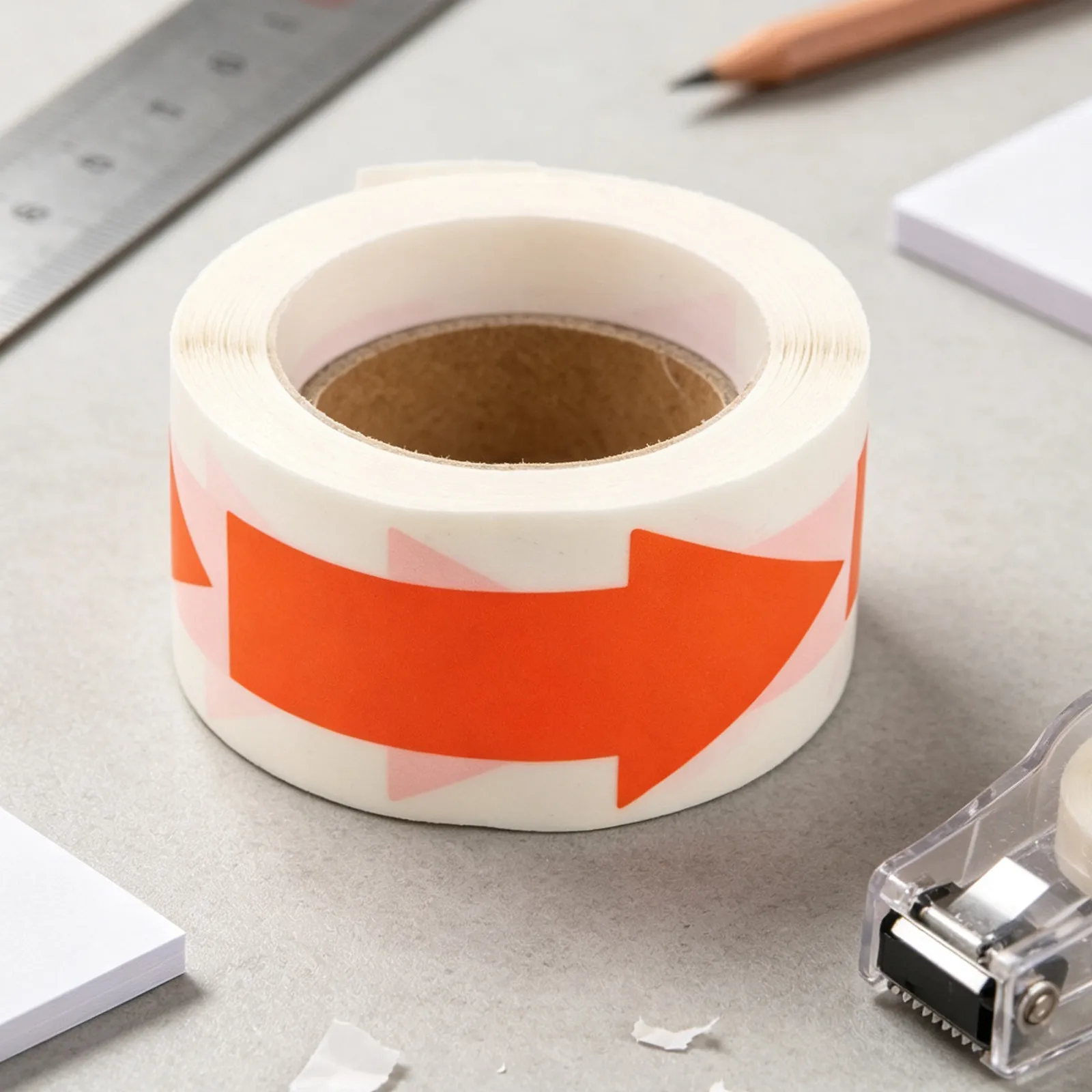 2 Rolls Self Adhesive Arrow Stickers Direction Indicator Labels Directional Pointing Tape Flow Indication Stickers for Marking