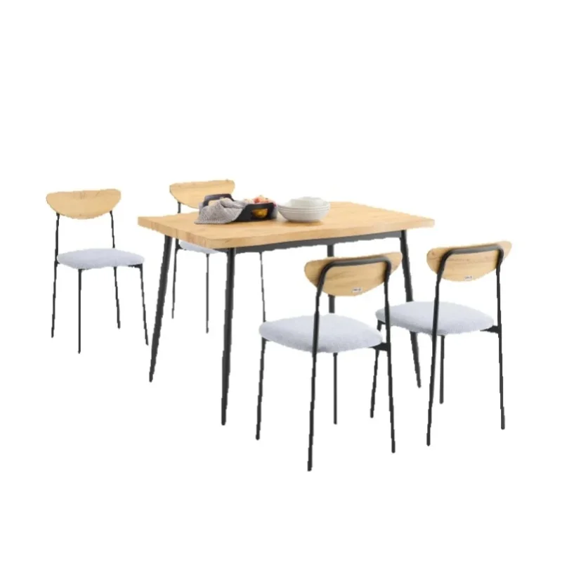 SoBuy OGT52-N Essgruppe Esstisch Set 5-teilig, Bartisch mit 4 Stühlen, komfortable Schaumstoffbezüge