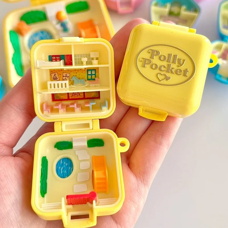 

Новый оригинальный Bandai Gashapon Polly Pocket Mini Treasure Box, игрушка, винтажный брелок, подарок для детей, коллекционные игрушки Polly Pocket для девочек