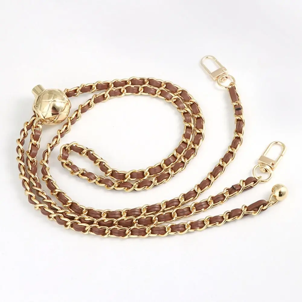 New Metal Bag Chain Non-fading Chain Replacement Shoulder Strap Golden Balls Chain Adjustable Length Strap