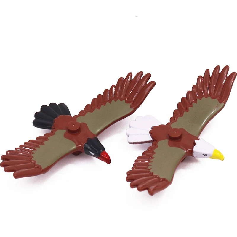 MOC 1PCS Part Bricks 37543 60307 Eagle Bald Building Blocks Flying Animal Hawk Particle Puzzle Idea Toys Children Birthday Gifts