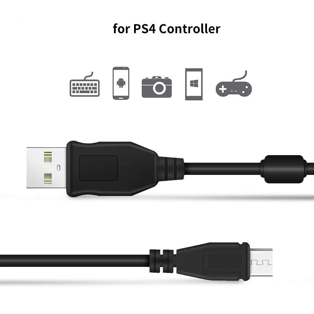 3M Power USB Data Cable for PS4 Xbox One PS Vita Game Handle Cord with Anti Interference Magnetic Ring Micro USB Charging Wire view 4