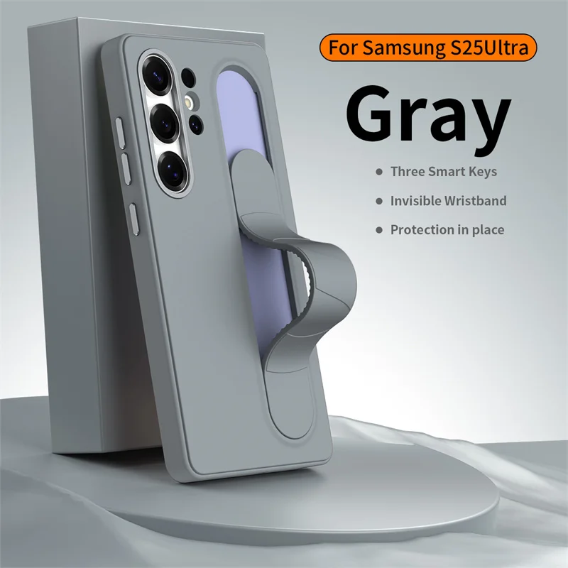 Etui z silikonową opaską na nadgarstek Clever Control do Samsung Galaxy S23 S24 S25 S26 Ultra Plus FE, odporne na wstrząsy — zdjęcie produktu 2