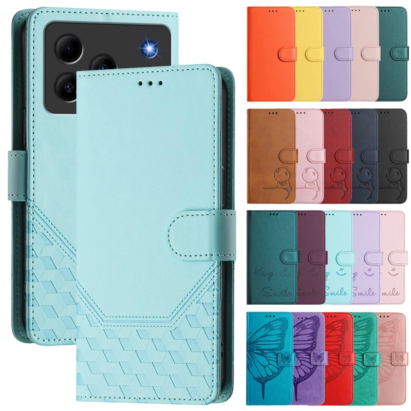 For Doogee Note 56X 56 Pro Case Flip Etui on For Doogee Note56 X Note56X 56Pro Classic Embossed Phone Wallet Leather Back Cover