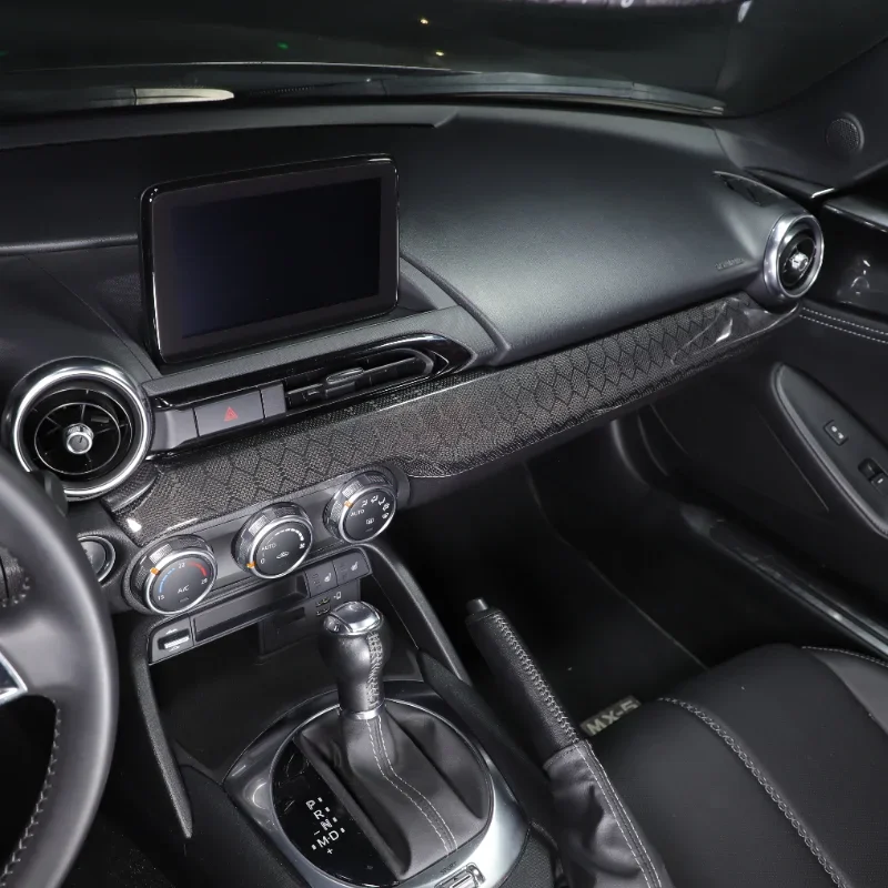 

Suetlcoity For Mazda MX-5 2016-2024 Real Carbon Fiber Car Center Console Panel Decorative Cover Interior Car Accessories