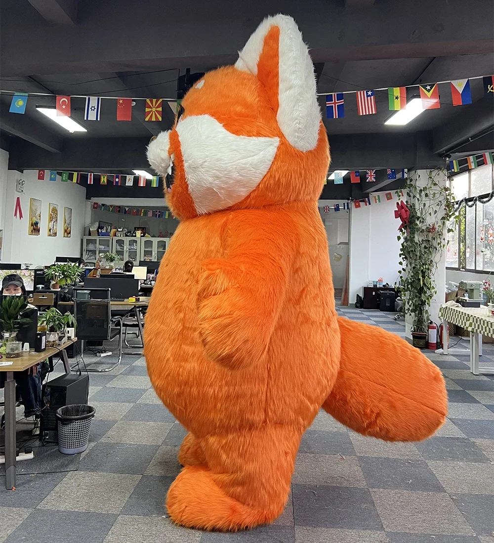 Furry Red Panda Adult Costume Party Cute Mascotte Cartoon Cosplay Suit Furry Garment Lesser Panda Inflatable Mascot Costumes