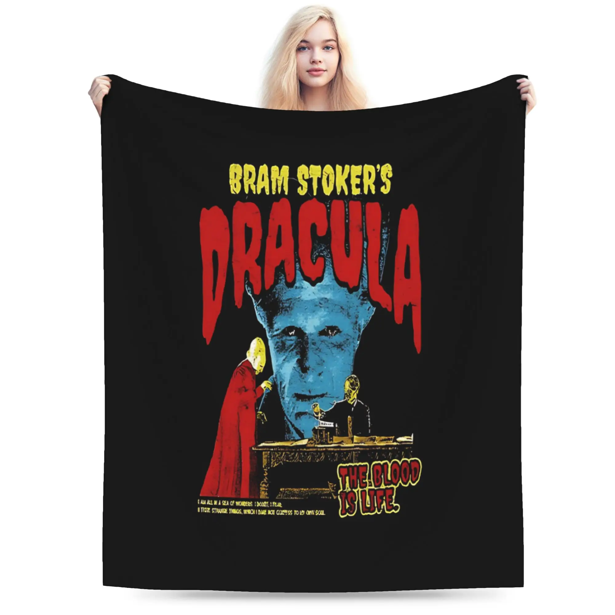 Warm Soft Blankets Decorative Bram Stoker's Dracula Bedding Throws  Flannel Bedspread For Home Decor Print Sofa Bed Cover